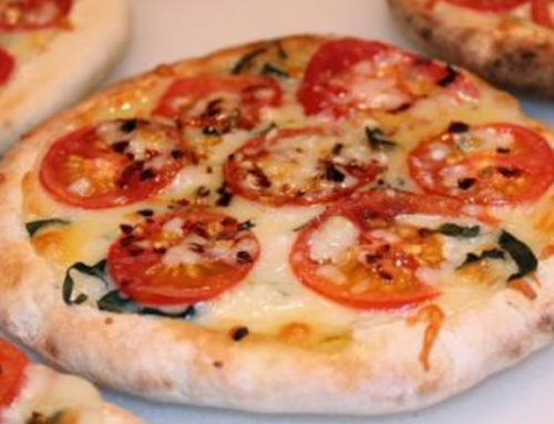 Tomato & Basil Pita Pizzas